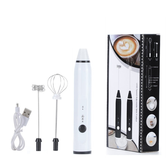 1set Plastic Milk Frother, Modern 3-gear Replaceable Adjustable Electric  Drink Mixer For Home